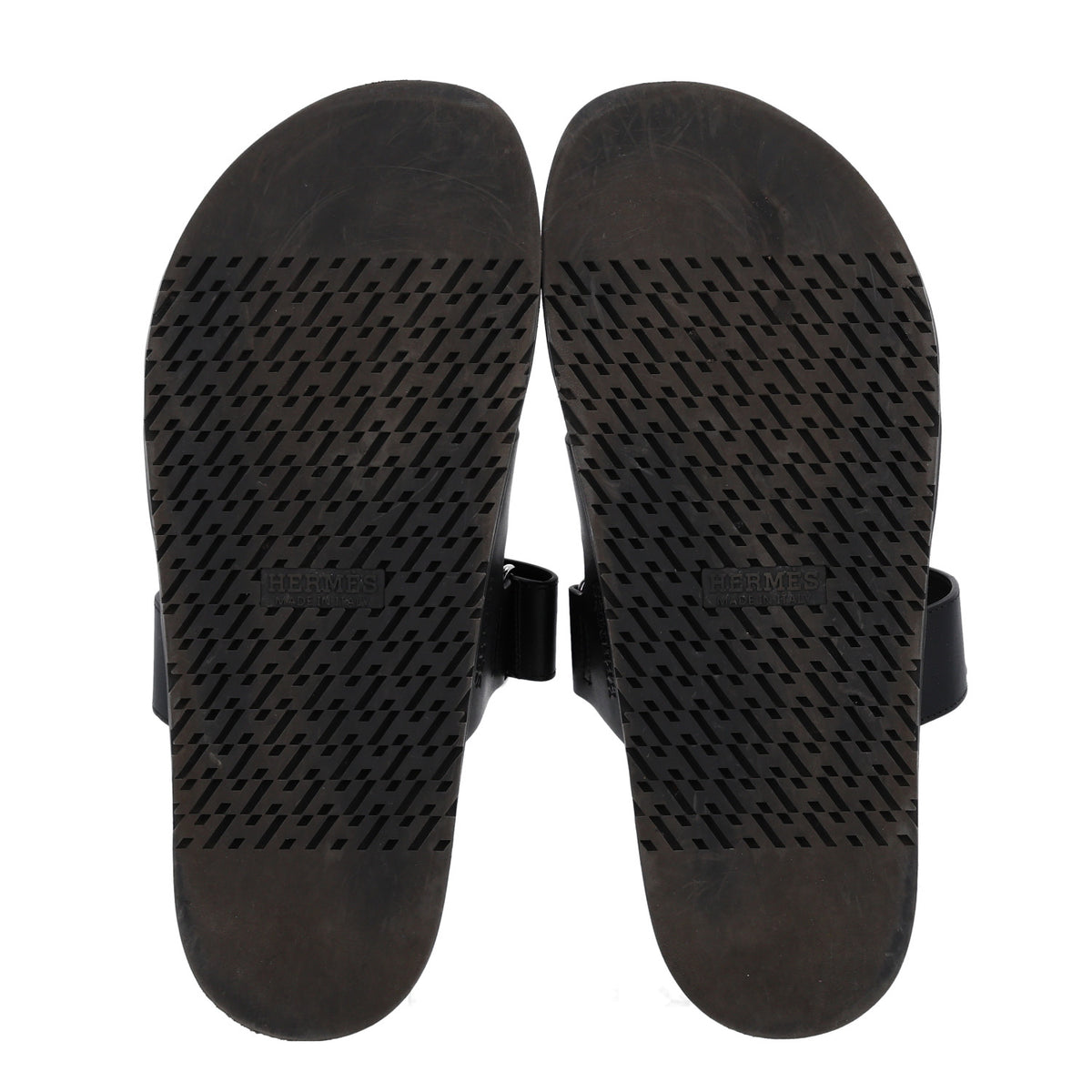 Hermes Calfskin Mens Chypre Sandals 42 Black 7 of 11
