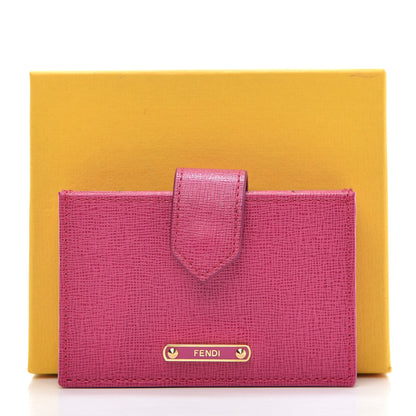 Fendi Vitello Elite Gusseted Card Holder Ciclamino 8 of 8