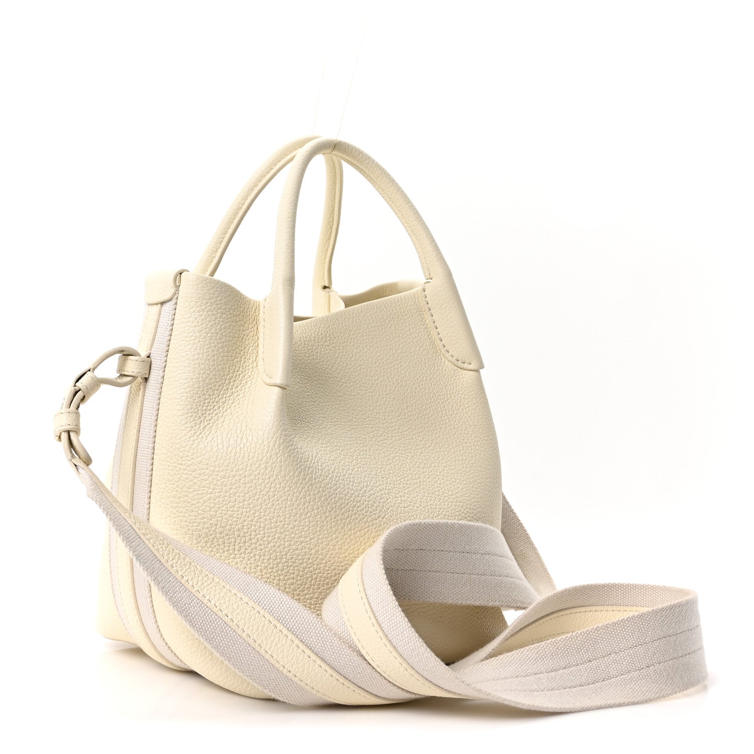 Loro Piana Grained Calfskin Small Bale Bag Whisper White 8 of 10