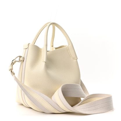 Loro Piana Grained Calfskin Small Bale Bag Whisper White 8 of 10