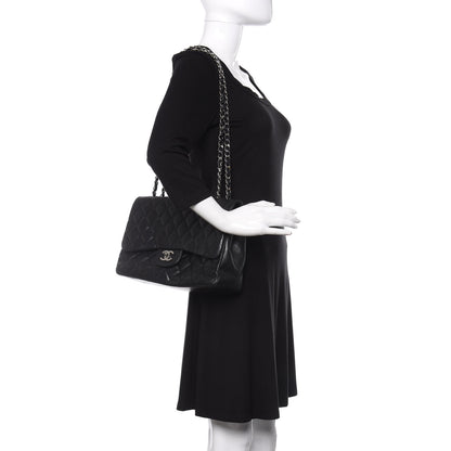 Chanel Lambskin Quilted Jumbo Single Flap Black 2 of 12