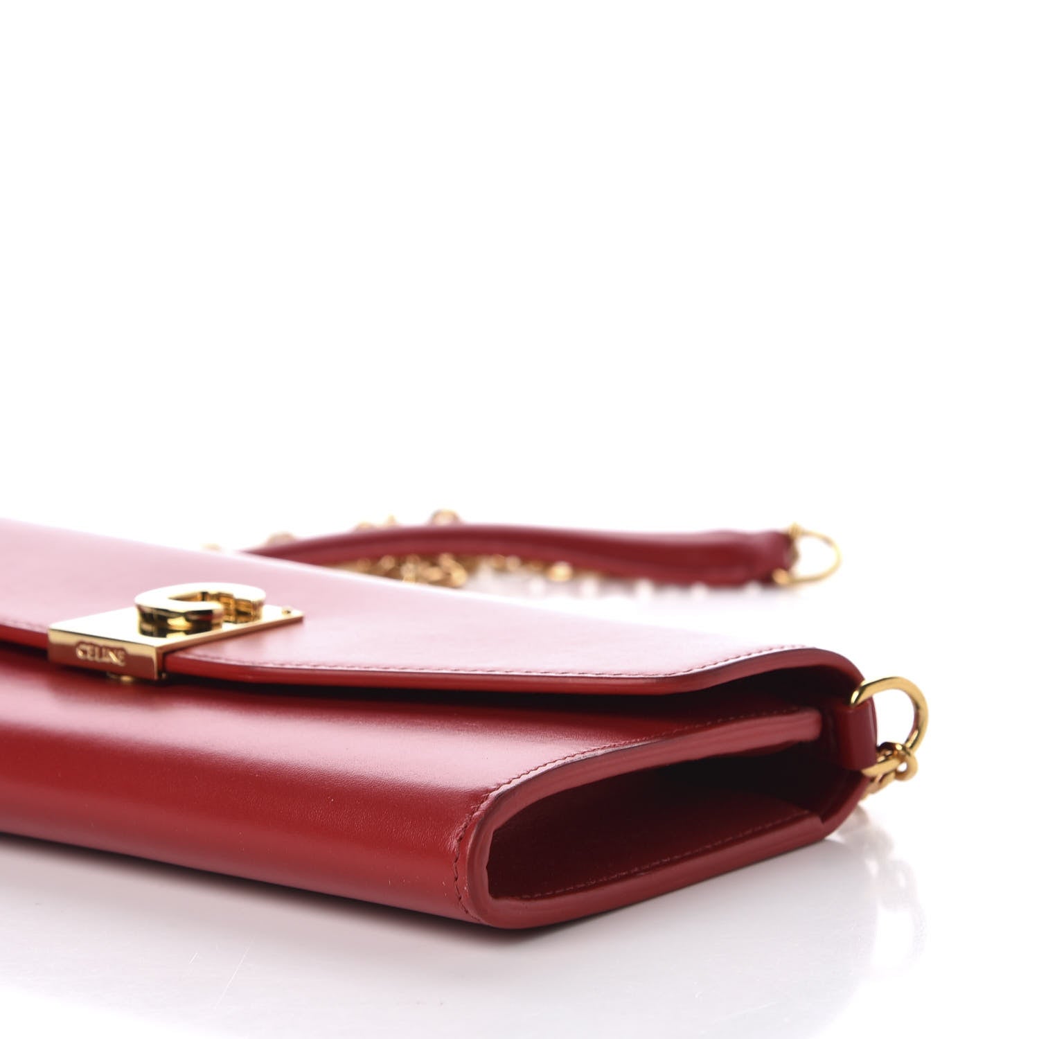 Celine Calfskin C Wallet On Chain Bag Red 6 of 10