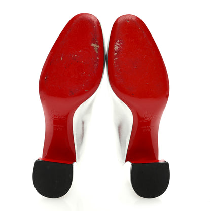 Christian Louboutin Metallic Calfskin Miss Sab 55 Pumps 37.5 Silver 5 of 8