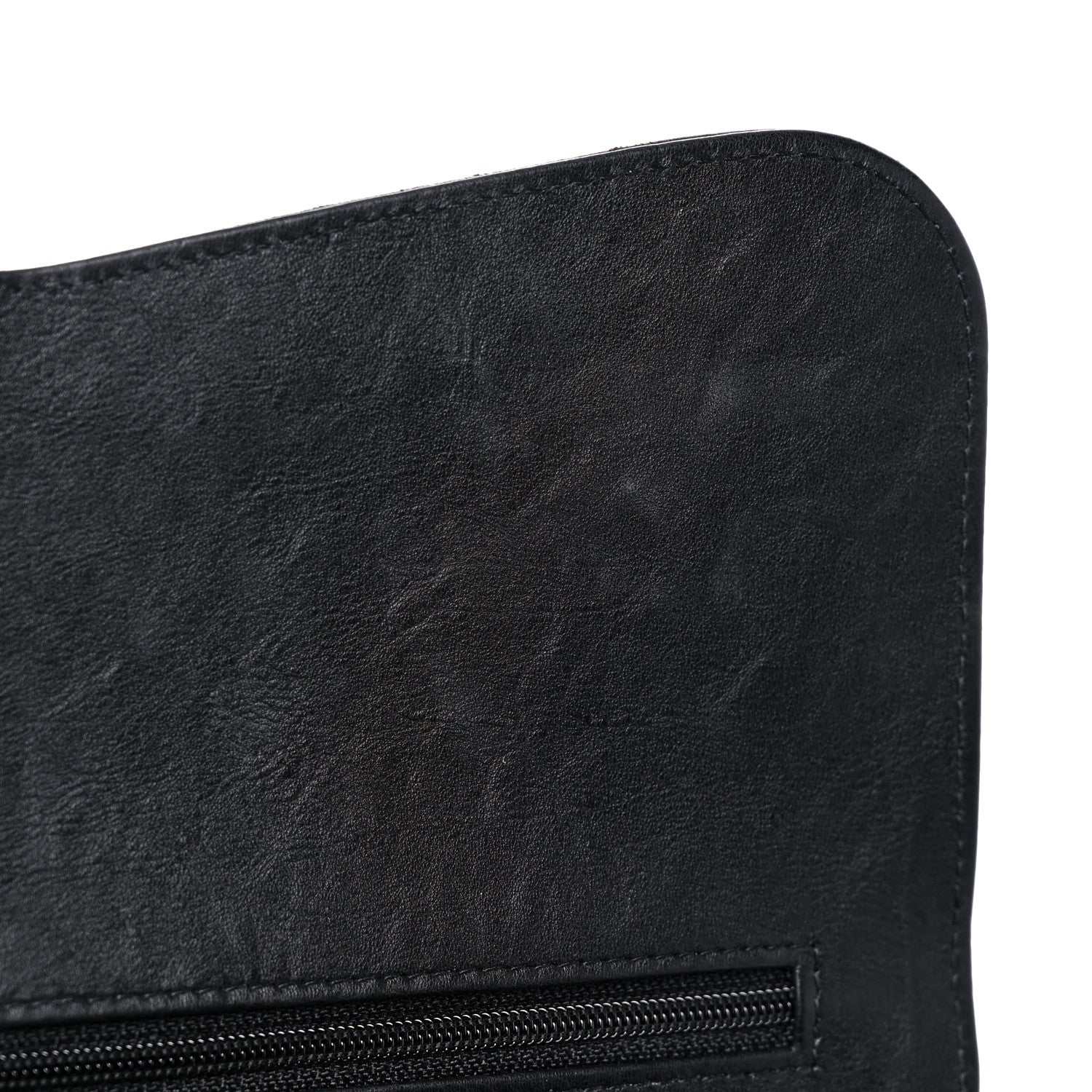 Chanel Crumpled Calfskin Quilted Jumbo Double Flap So Black 13 of 19