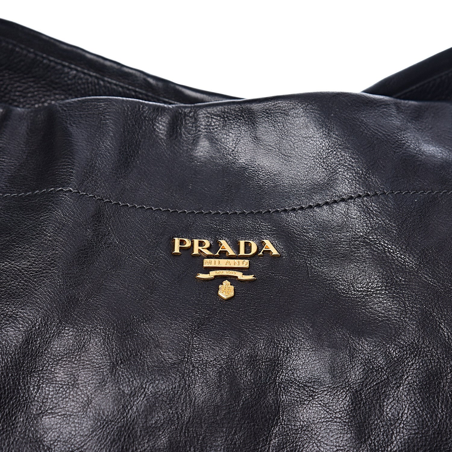 Prada Glace Calf Hobo Black 11 of 11