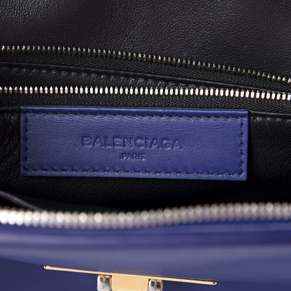 Balenciaga Smooth Calfskin Le Dix S Cartable Shoulder Bag Bleu Mineral 6 of 9