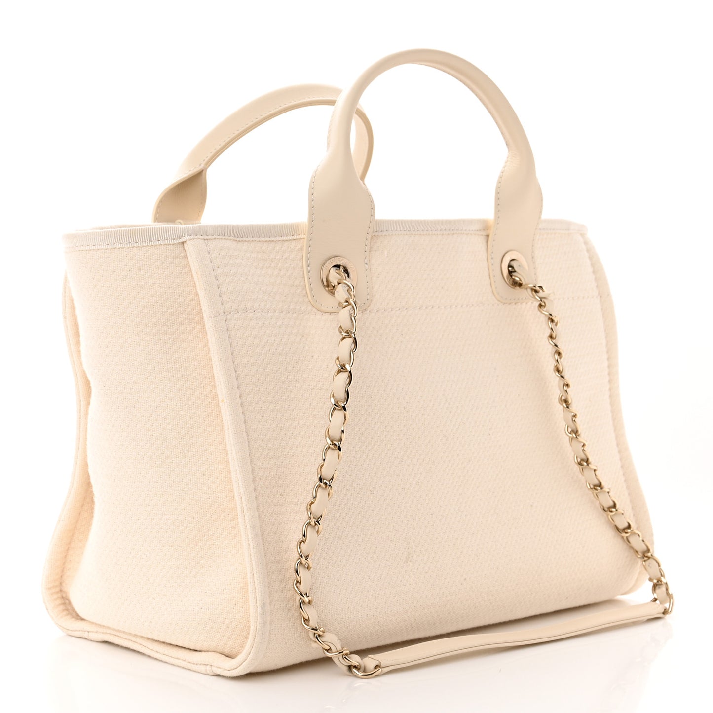 Mixed Fibers Small Deauville Tote White