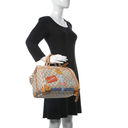 Louis Vuitton Damier Azur Summer Trunks Speedy Bandouliere 30 3 of 11