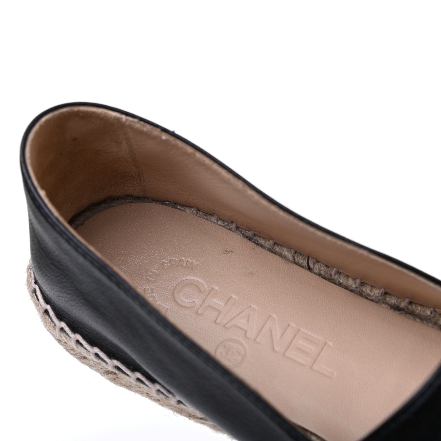 Chanel Lambskin CC Espadrilles 39 Black 9 of 13