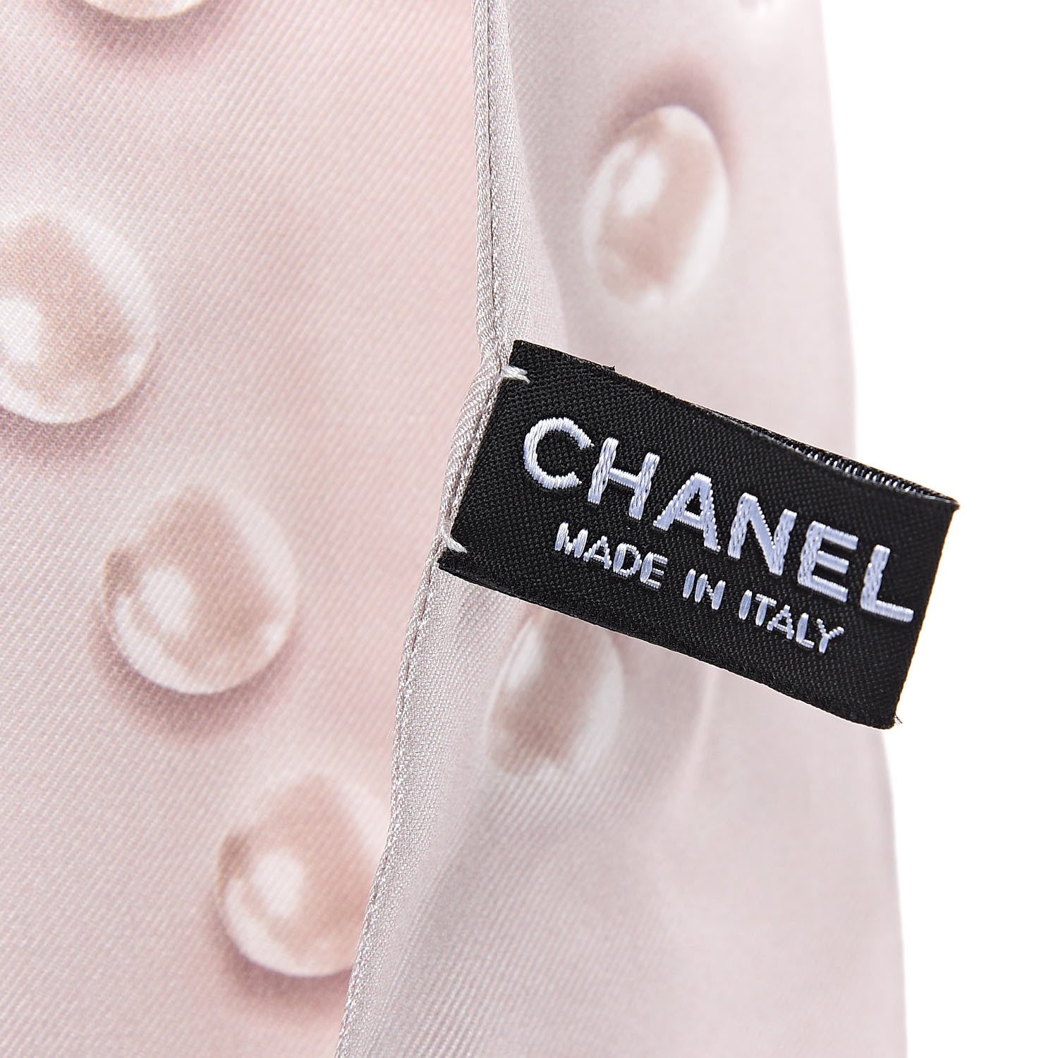 Chanel Silk Pearl CC Slim Bandeau Scarf Light Pink 3 of 5