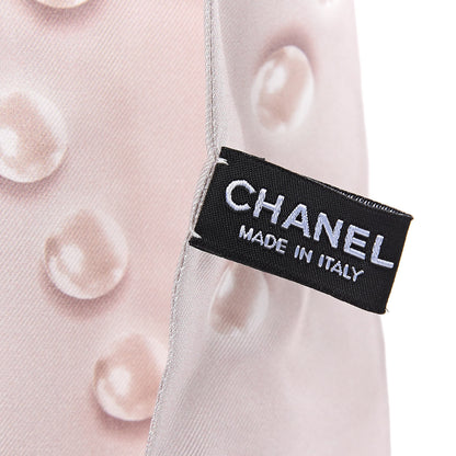 Chanel Silk Pearl CC Slim Bandeau Scarf Light Pink 3 of 5