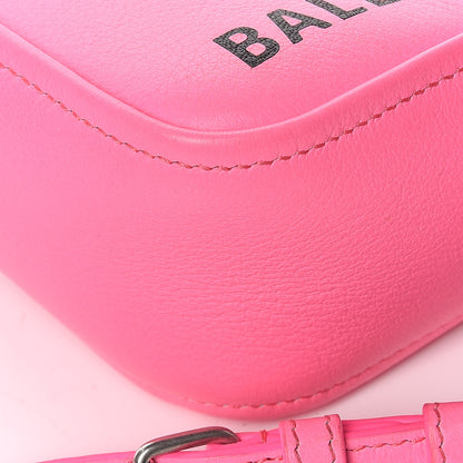 Balenciaga Shiny Day Calfskin XS Triangle Duffle Acid Pink Black 13 of 14