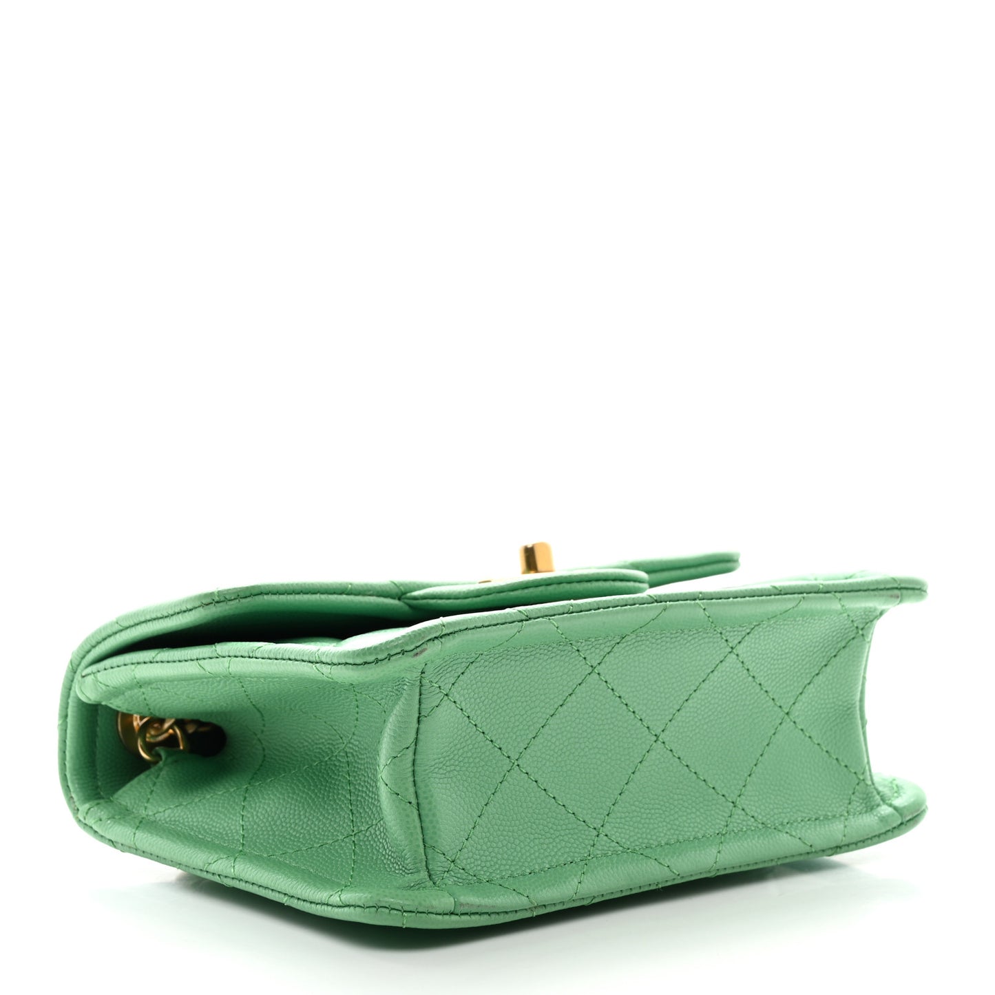 Caviar Quilted Mini Sweet Classic Flap Green