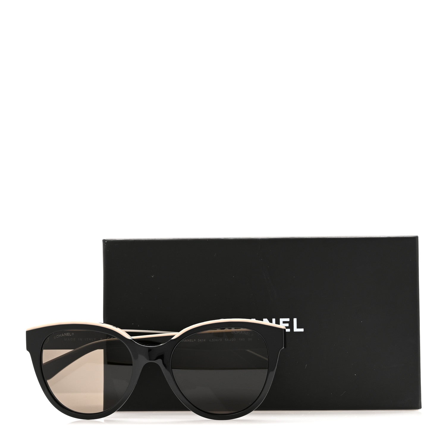 Chanel Acetate CC Butterfly Sunglasses 5414 Black Beige 7 of 7
