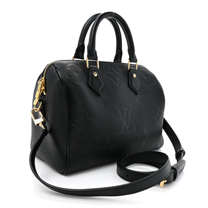Louis Vuitton Empreinte Monogram Giant Speedy Bandouliere 25 Black 3 of 12