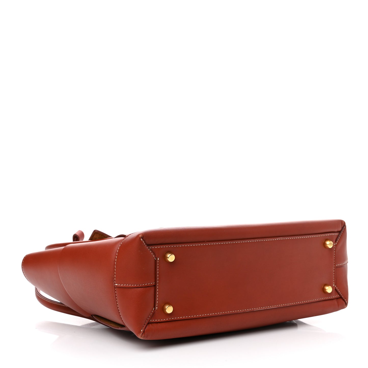 French Calfskin Maxi Intrecciato Medium Arco Rust