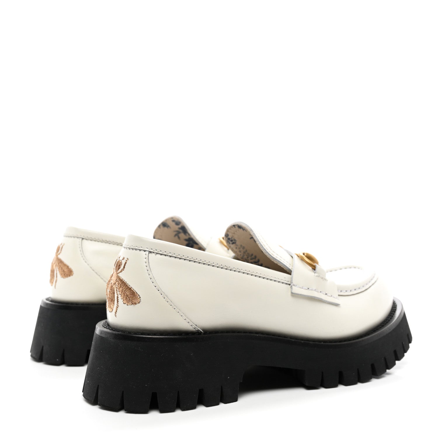 Gucci Cordovan Lux Womens Harald Horsebit 25mm Platform Loafers 35.5 Dusty White 4 of 8