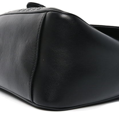 Gucci Calfskin Matelasse Small GG Marmont Top Handle Shoulder Bag Black 10 of 10