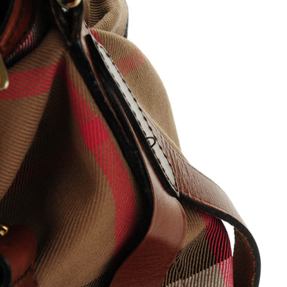 Burberry House Check Bridle Calfskin Medium Gosford Hobo Dark Tan 11 of 11