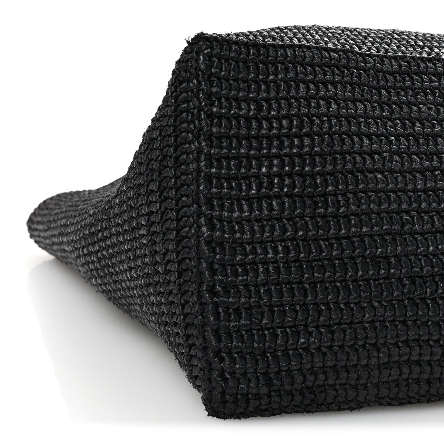 Saint Laurent Raffia Logo Tote Black 8 of 9