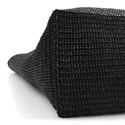 Saint Laurent Raffia Logo Tote Black 8 of 9