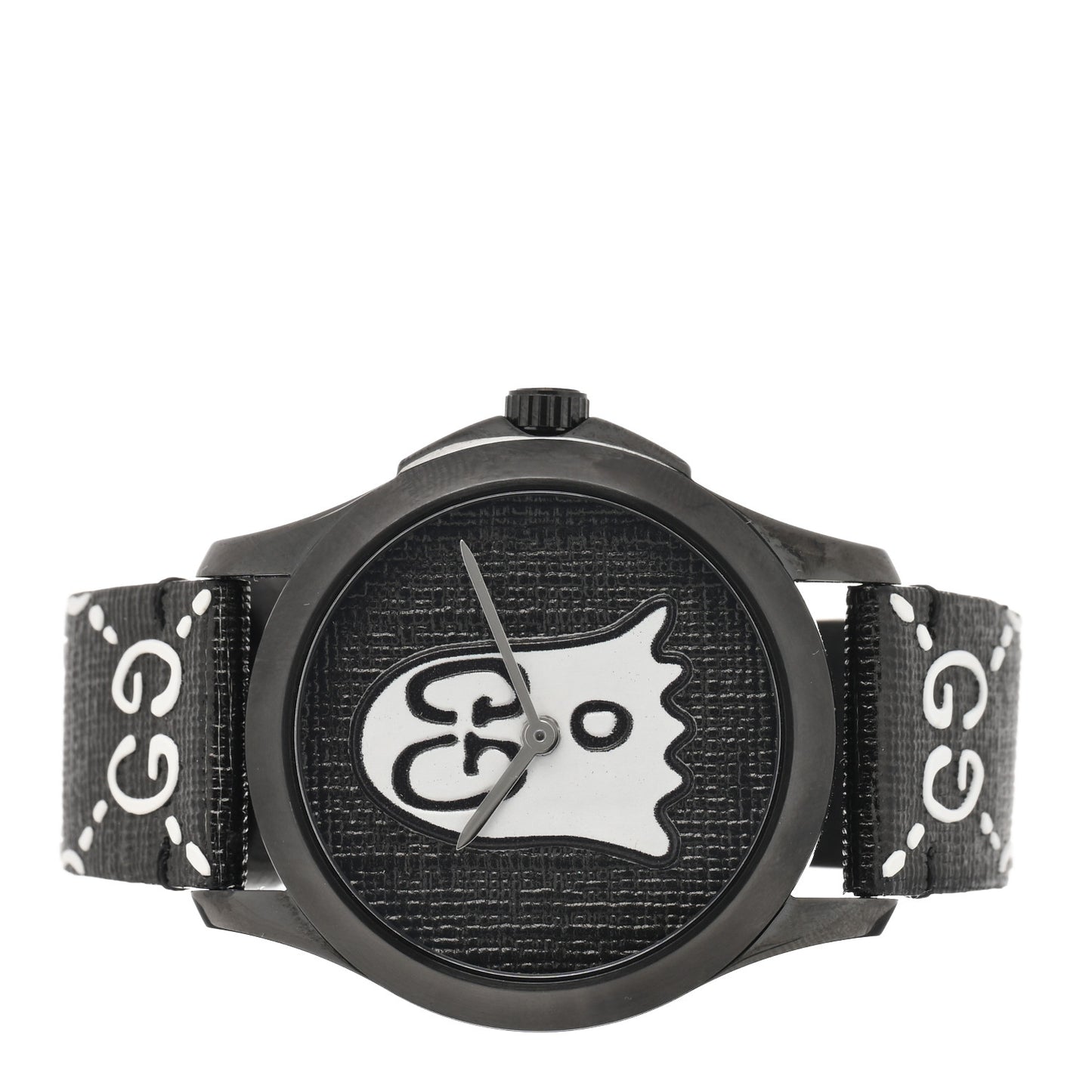 PVD Stainless Steel Canvas 38mm G-Timeless Ghost Quartz Watch Black