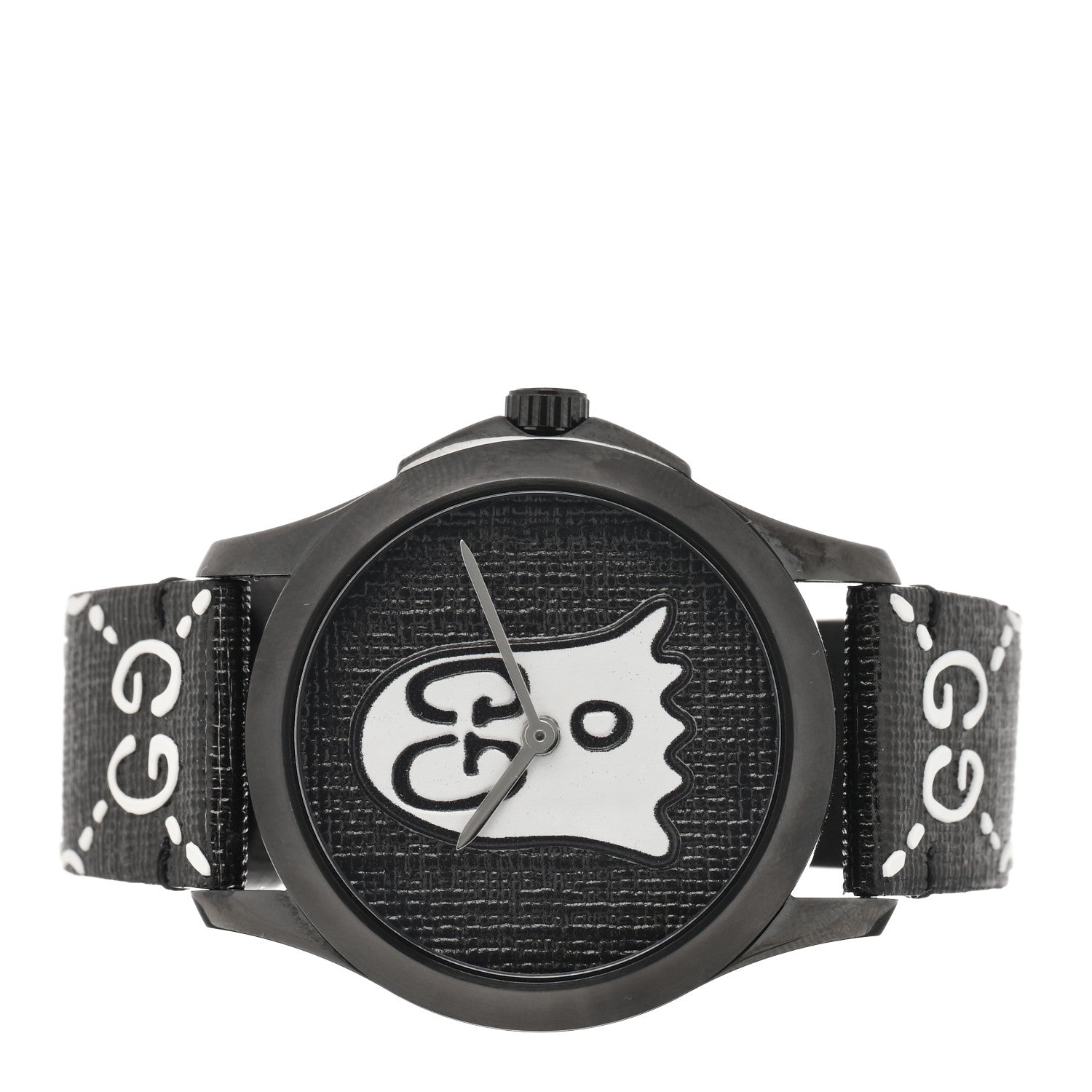 Gucci PVD Stainless Steel Canvas 38mm G-Timeless Ghost Quartz Watch Black 2 of 4