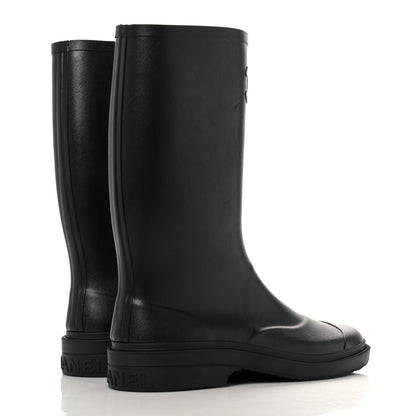 Chanel Caoutchouk CC High Boots 42 Black 4 of 13