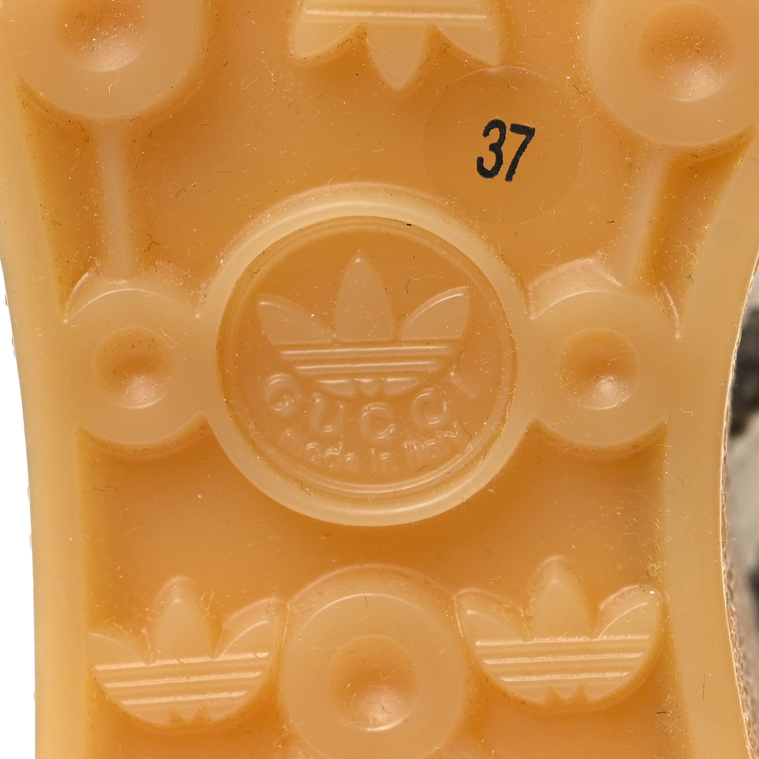 Gucci X ADIDAS GG Supreme Monogram Gazelle Wedge Sneakers 37 Beige Ebony Off White New Shamarock 7 of 8