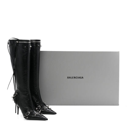 Balenciaga Agneau Arena Spike Spiked Cagole 90mm Boots 38 Black 10 of 10