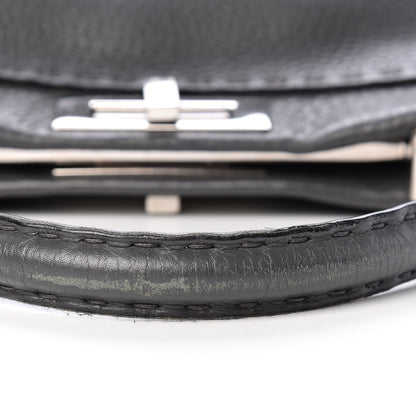 Fendi Cuoio Romano Selleria Bi-Color Medium Peekaboo Iconic Satchel Asfalto Latte 15 of 16