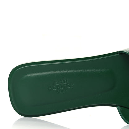 Hermes Epsom Oran Sandals 39 Vert Cactus 7 of 8