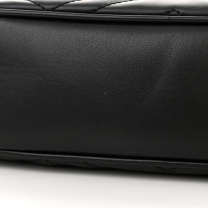 Gucci Calfskin Matelasse Small GG Marmont Chain Shoulder Bag Black 11 of 13