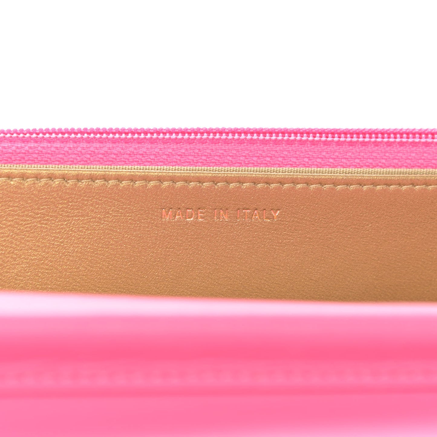 Lambskin Quilted CC Pearl Crush Wallet on Chain WOC Pink