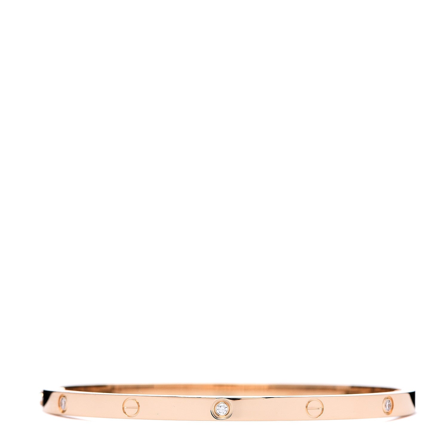 Cartier 18K Yellow Gold 6 Diamond Small LOVE Bracelet 16 2 of 4