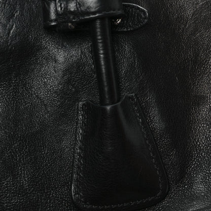 Prada Glace Calf Twin Pocket Tote Black 11 of 12