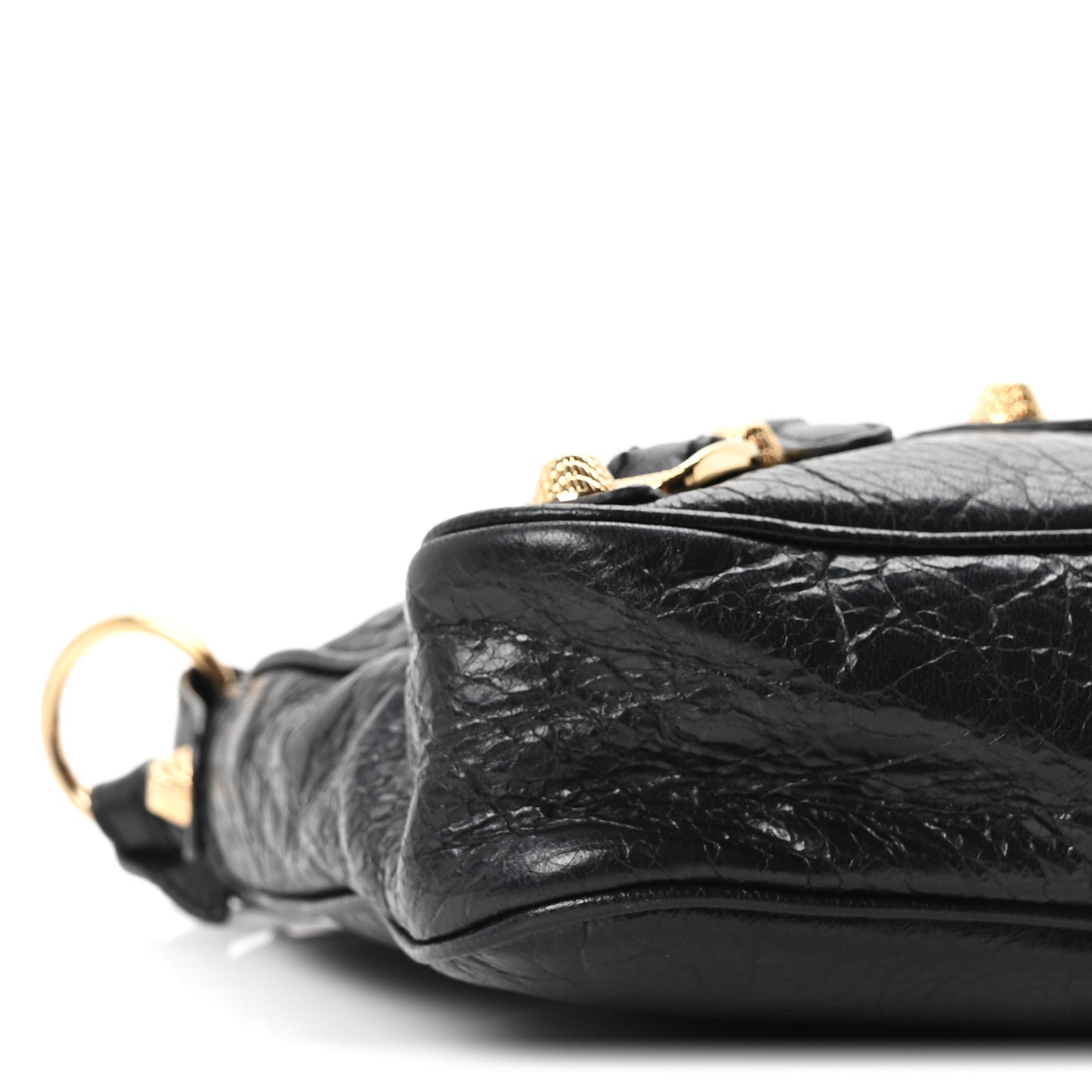 Agneau Giant 12 Gold Hardware Hip Black