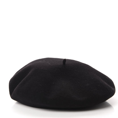 Hermes Wool Bonnie Beret 56 Black 3 of 5