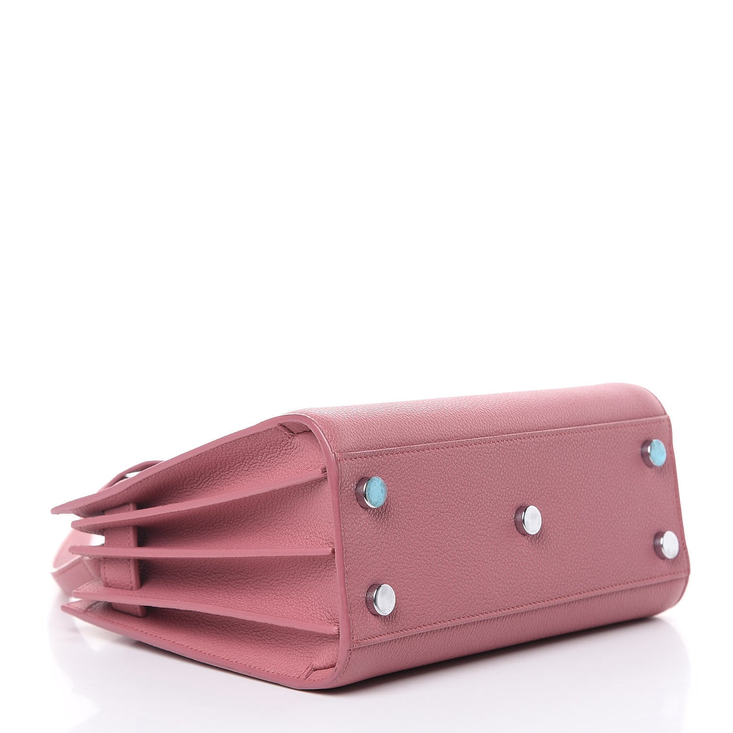 Grained Calfskin Nano Sac De Jour Rose Dark