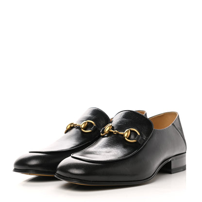 Gucci Goatskin Womens Horsebit Mid-Heel Loafers 38.5 Black 3 of 9