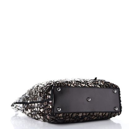 Valentino Garavani Vitello Crystal Ombre Tote Black 5 of 11