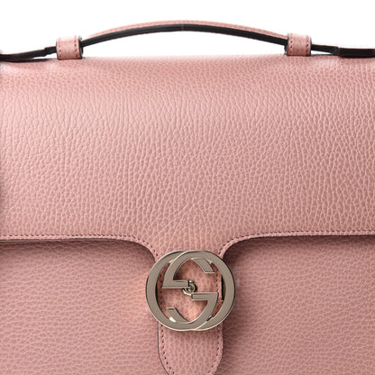Gucci Dollar Calfskin Medium Interlocking G Top Handle Shoulder Bag Soft Pink 10 of 10