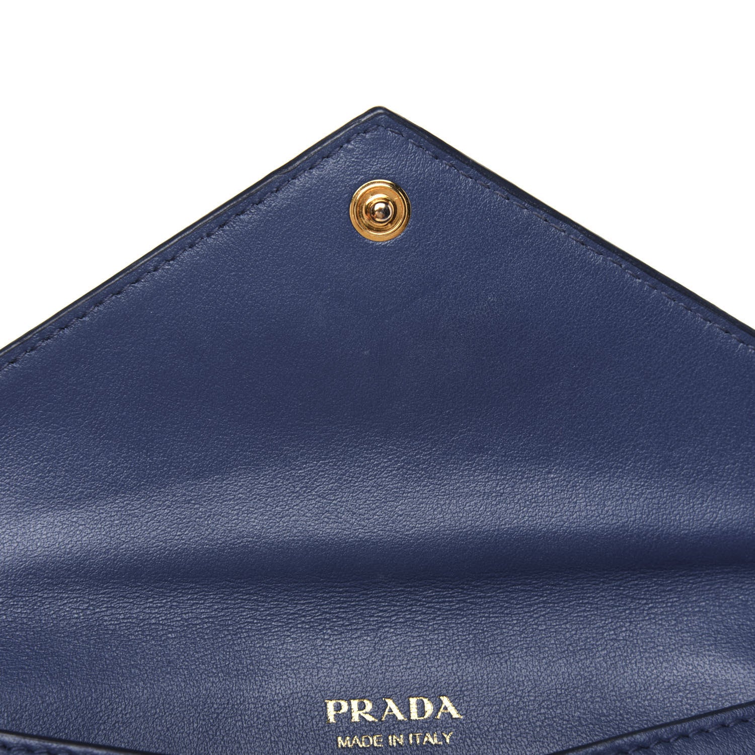 Prada Saffiano City Calf Clutch With Chain Bluette 9 of 15