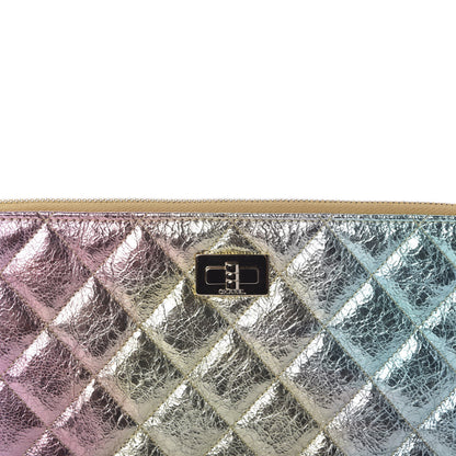 Chanel Metallic Goatskin Quilted Medium 2.55 Reissue Cosmetic Case Multicolor 9 of 11