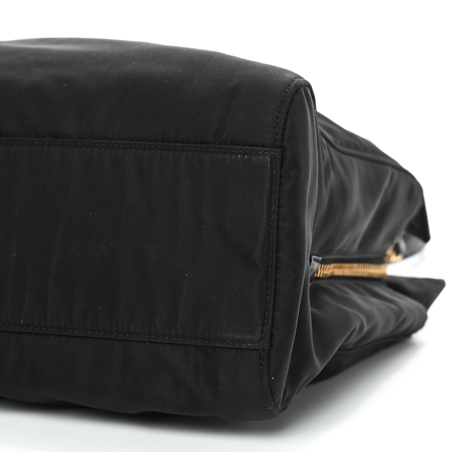 Tessuto Nylon Chain Shoulder Bag Black