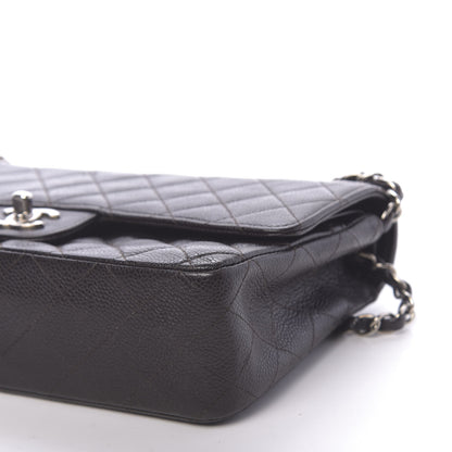 Chanel Caviar Quilted Medium Double Flap Brown 10 of 13