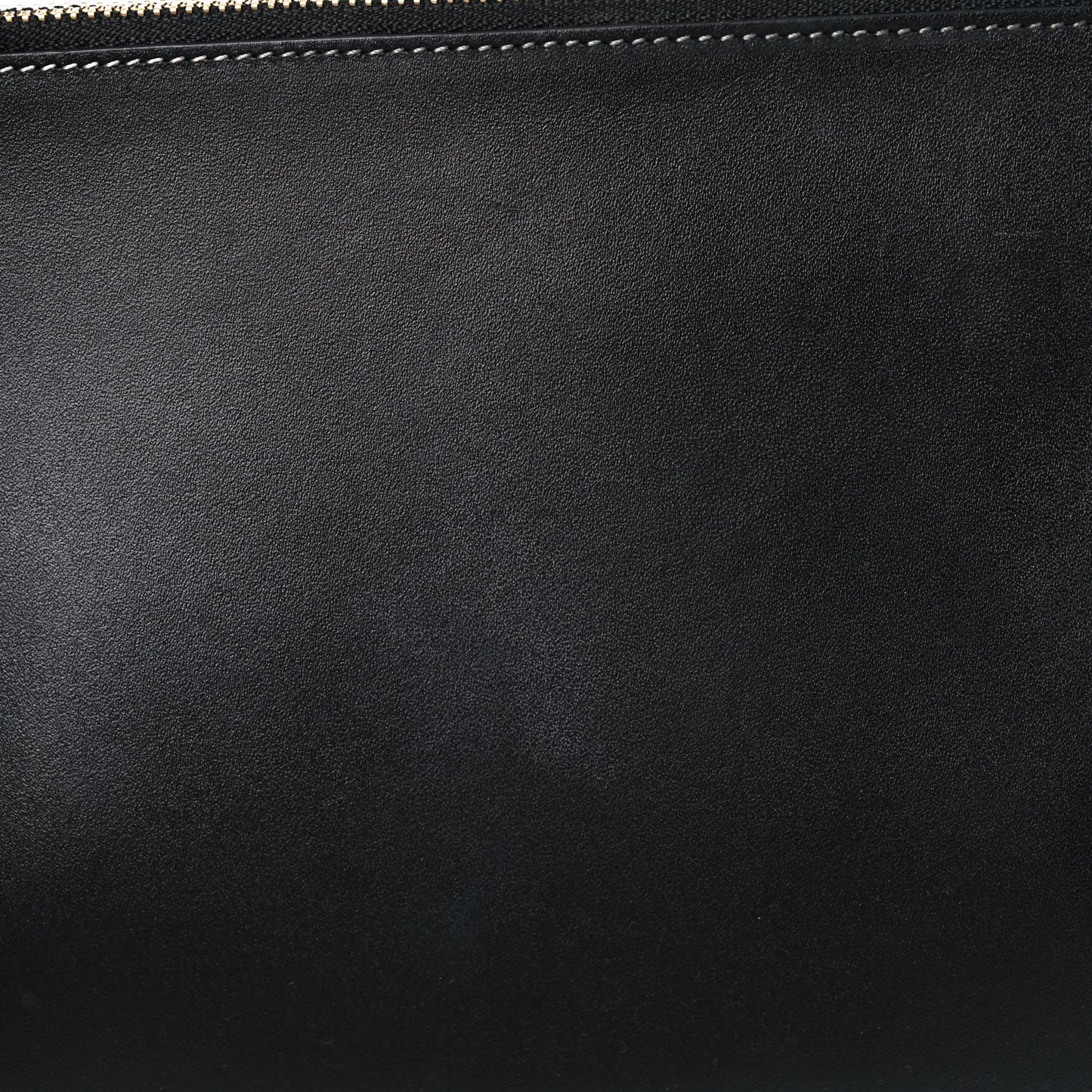 Calfskin Gate Double Zip Pouch Crossbody Black
