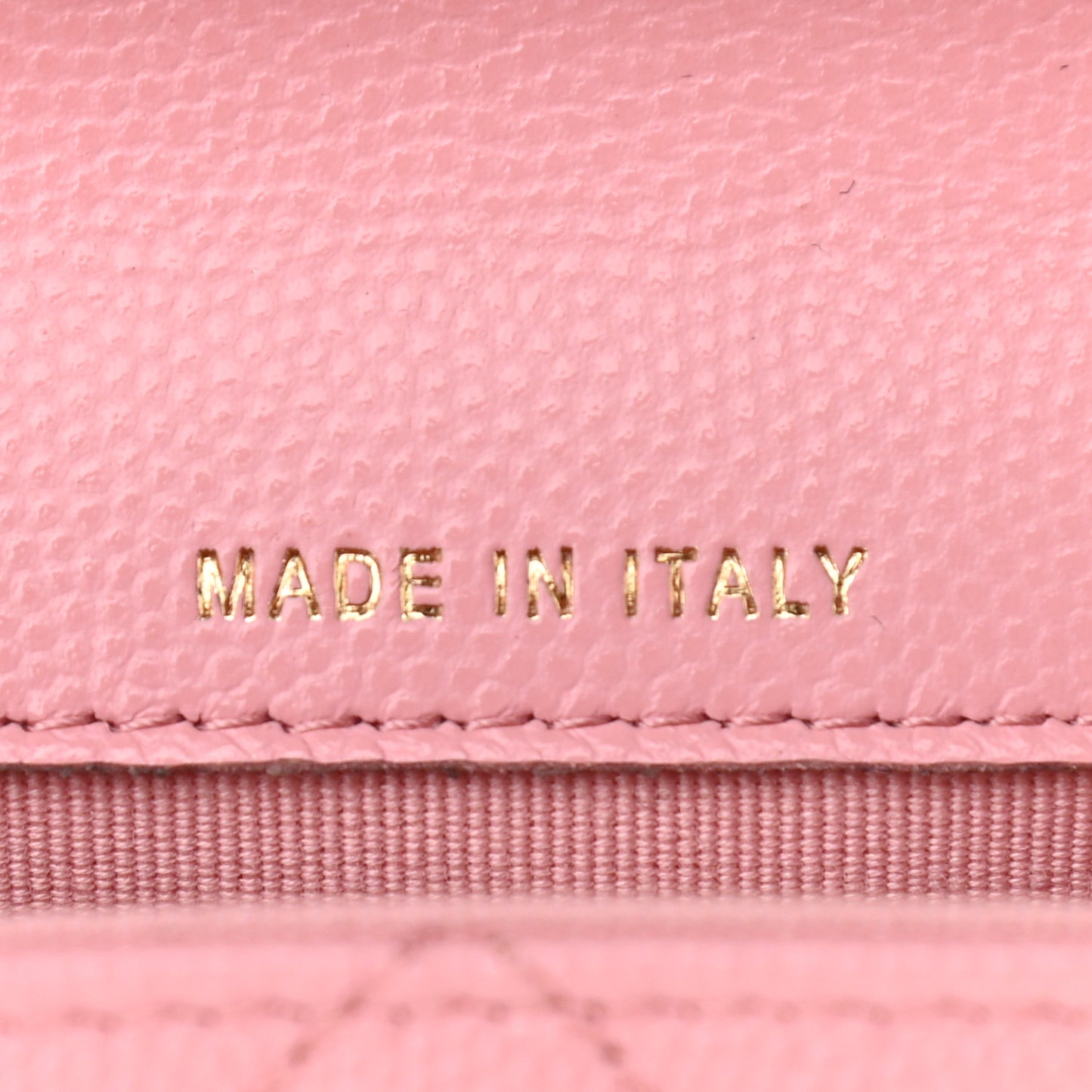 Caviar Quilted Mini Clutch With Chain Pink