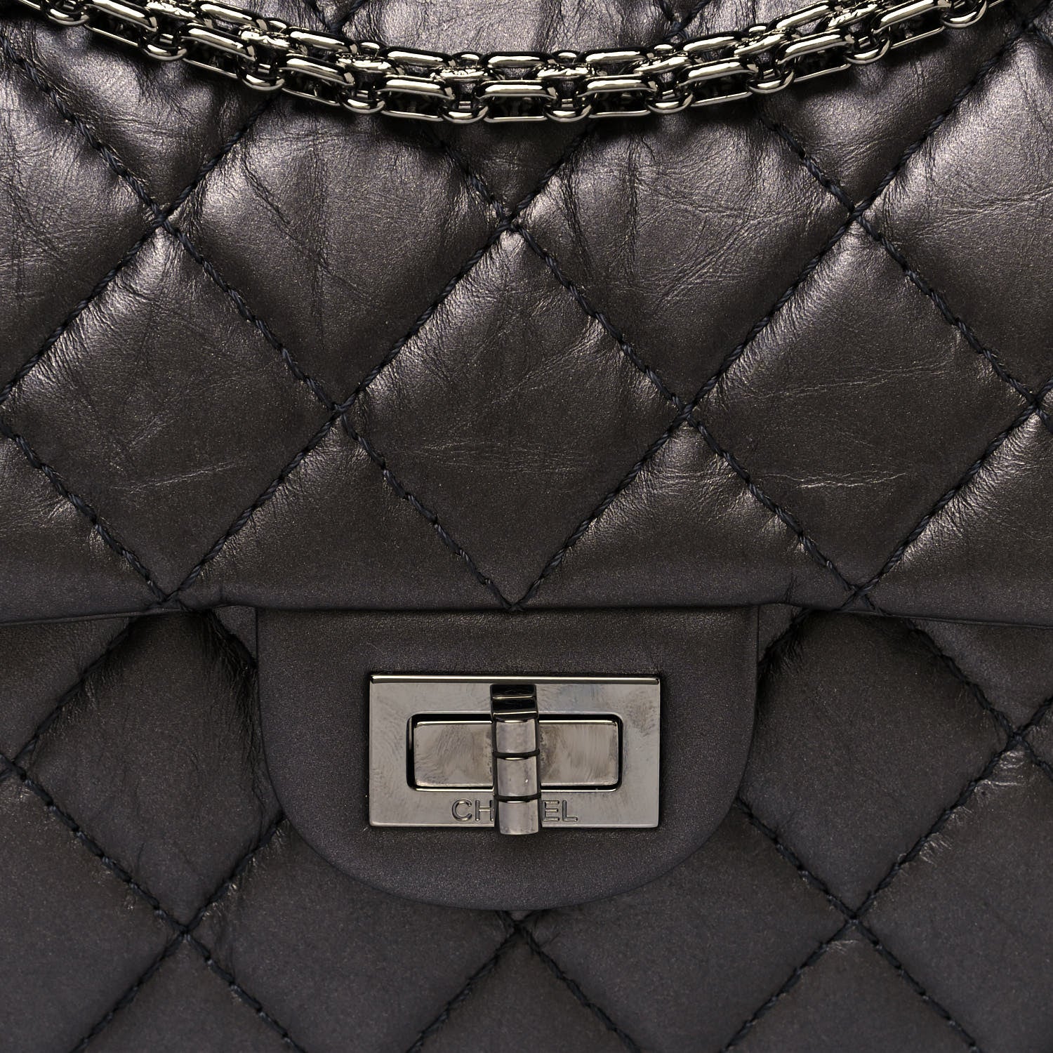 Chanel Aged Calfskin Quilted 2.55 Reissue 226 Flap Black 8 of 15