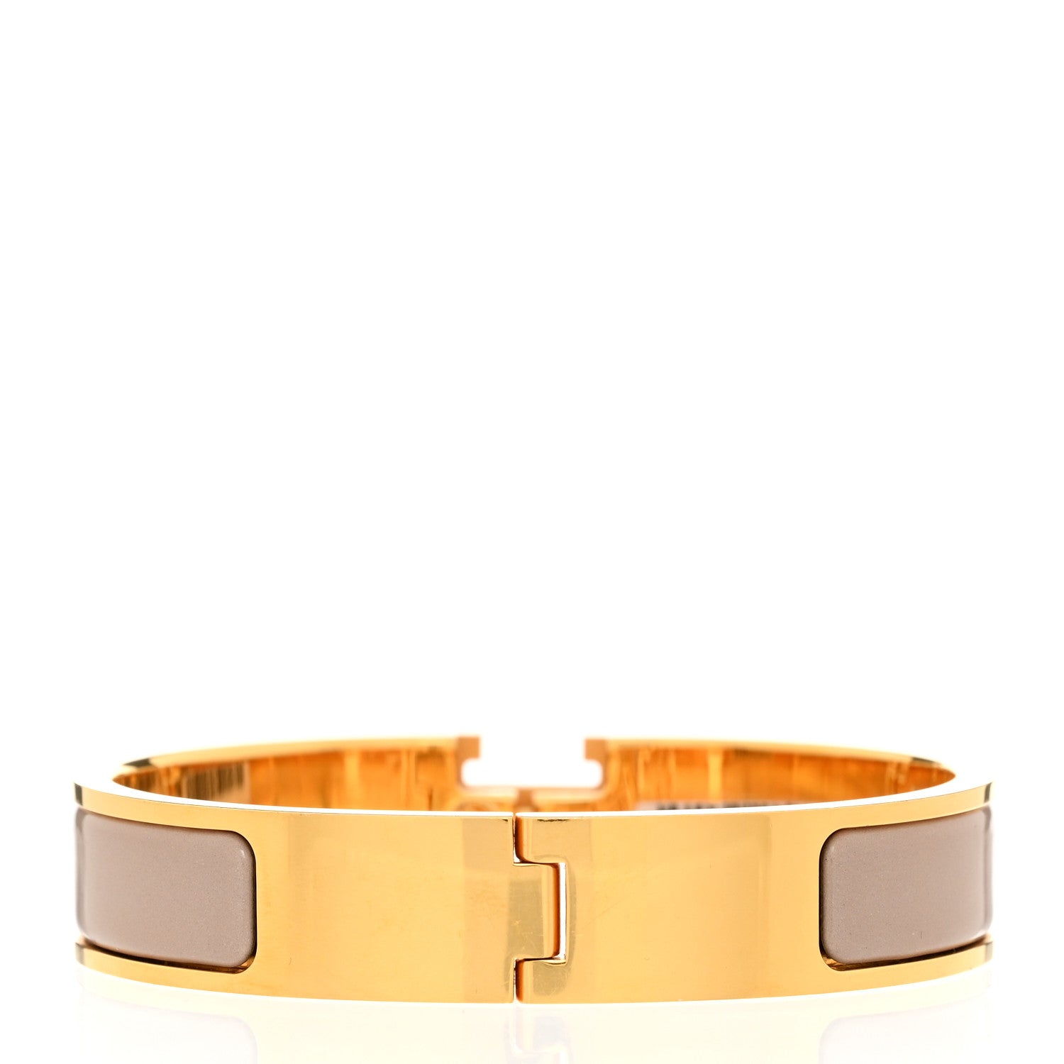 Hermes Enamel Narrow Clic Clac H Bracelet PM Marron Glace 3 of 5